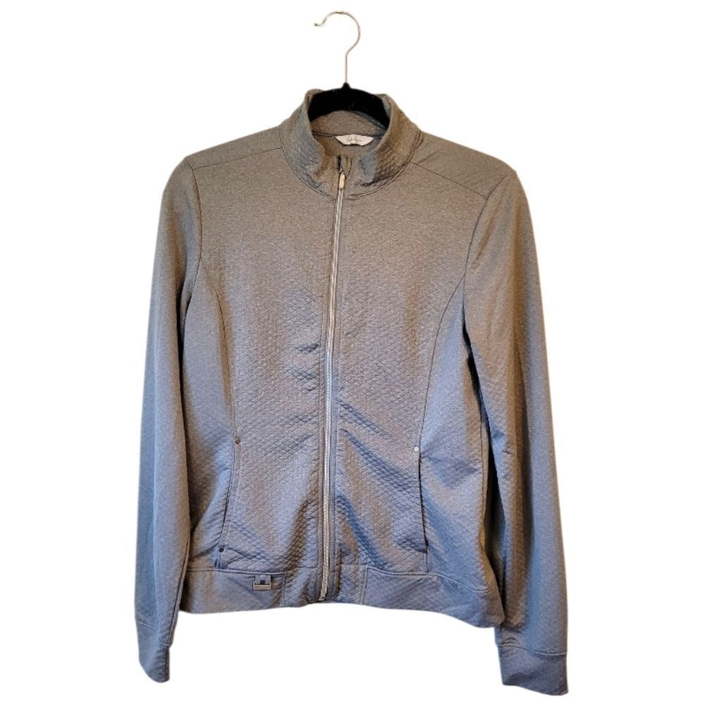 Lady Hagen Women's Grey Quilted Golf Full Zip Jacket Size S